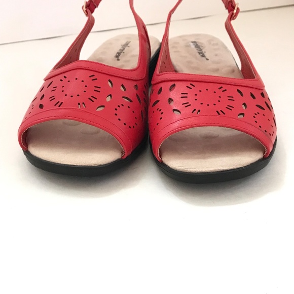 COMFORTVIEW Red Comfort Sandals Slingback Mary Women’s Size 9.5 WIDE WIDTH - Picture 9 of 16